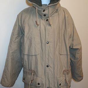 Vintage London Fog Men's XL Beige Hooded Jacket